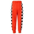 thumbnail image 2 of iiniim Girls Fashion Plaid Print Cargo Pants Elastic Waist Baggy Athletic Sport Sweatpants 3-16 Type A Orange 13-14, 2 of 7