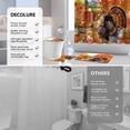 thumbnail image 6 of Fall Shower Curtain Sets,  Thanksgiving Turkey Pumpkin Bathroom Sets with Shower Curtain and Rugs, Memory Foam Bath Mat, Non-Slip Absorbent U-Shaped Mat, Soft Toilet Cover Seat, 6 of 6