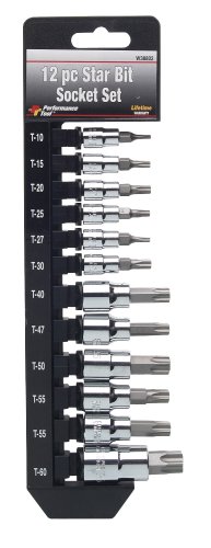 Performance Tool W38802 12pc Star Bit Socket Set