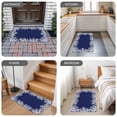 thumbnail image 6 of Coastal Coral Door Mat Indoor Outdoor, Navy Blue Ocean Marine Nautical Beach Non Slip Welcome Mat with Rubber Backing, Absorbent Fabric Front Door Mats Entryway Rug for Home Patio Entrance 18"x30", 6 of 9