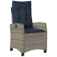 thumbnail image 4 of vidaXL 5 Piece Patio Dining Set with Cushions Gray Poly Rattan, 4 of 6