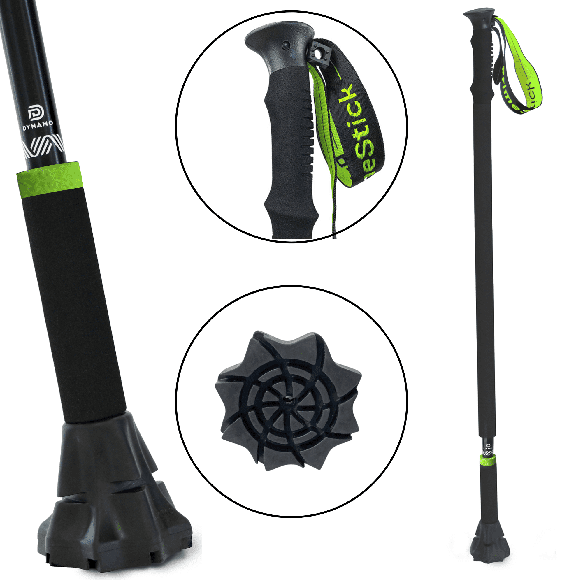 PRIME STICK Black Urban Adjustable Walking Stick, Posture Cane