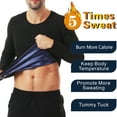 thumbnail image 4 of ANYFIT WEAR Sauna Shirt for Men Workout Sports Sweat Suit Long Sleeve T-Shirt Body Shaper Shirts, 4 of 7