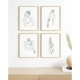 thumbnail image 4 of HAUS AND HUES Minimalist Line Art Wall Decor Set of 4 Minimalist Wall Art Female Poster | Line Drawing Wall Art Women Body | Line Drawing Print | Sketch Poster (11x14, Unframed), 4 of 6