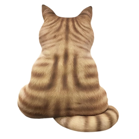 Lindo gato de peluche de peluche, adorno acolchado multifuncional para gato. Naranja 59cm