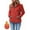 Red, variant on ZZwxWA Fleece Sweatshirts for Women Quarter Zip Pullover Solid Color Stand Collar Sweatshirt Fall Warm Pullover with Pocket