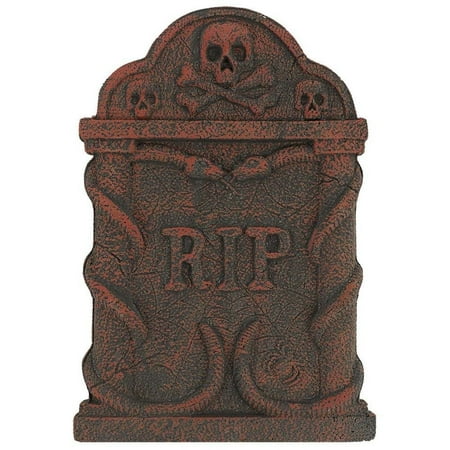 Tombstone Yard Decorations Amscan Halloween Decoration Spooky Snakes 22 in. x 14.5 in. Foam Tombstone (2-Pack) Decor 190288 ()