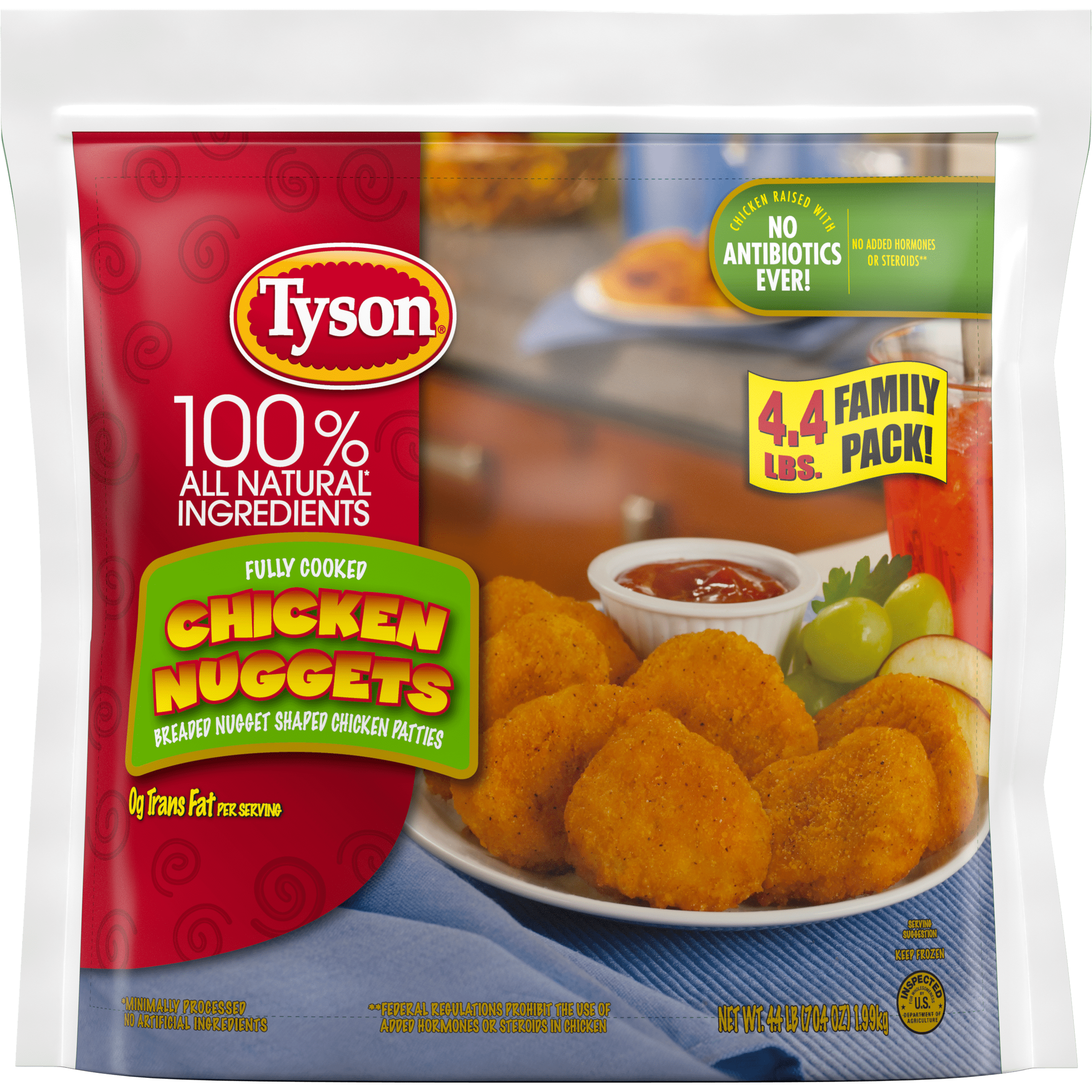 Tyson® Fully Cooked Chicken Nuggets, 4.4 lbs. (Frozen) - Walmart.com
