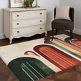 thumbnail image 5 of Abstract Boho Area Rug 4x6 Washable Rug Non Slip Vintage Minimalist Arch Geometric Red Orange Large Area Rug Indoor Floor Carpet for Entryway Bedroom Kitchen Living Room Office Dining Room Nursery, 5 of 9