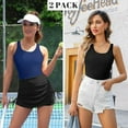 thumbnail image 4 of ANFERRY Women Tank Top with Shelf Bra Cotton Camisole Undershirt Pack of 2, 4 of 12