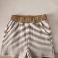 thumbnail image 5 of NOLDARES Toddler Baby Summer Outfits Crew Neck T-shirt+Striped Shorts with Pockets Boy Casual Clothing Set 1-6 Years Blazer,12-18 M, 5 of 9