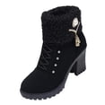 thumbnail image 4 of Bottes d'Hiver pour Femmes Bottines à Talons Hauts Tendance pour Temps Froid 37, 4 of 9