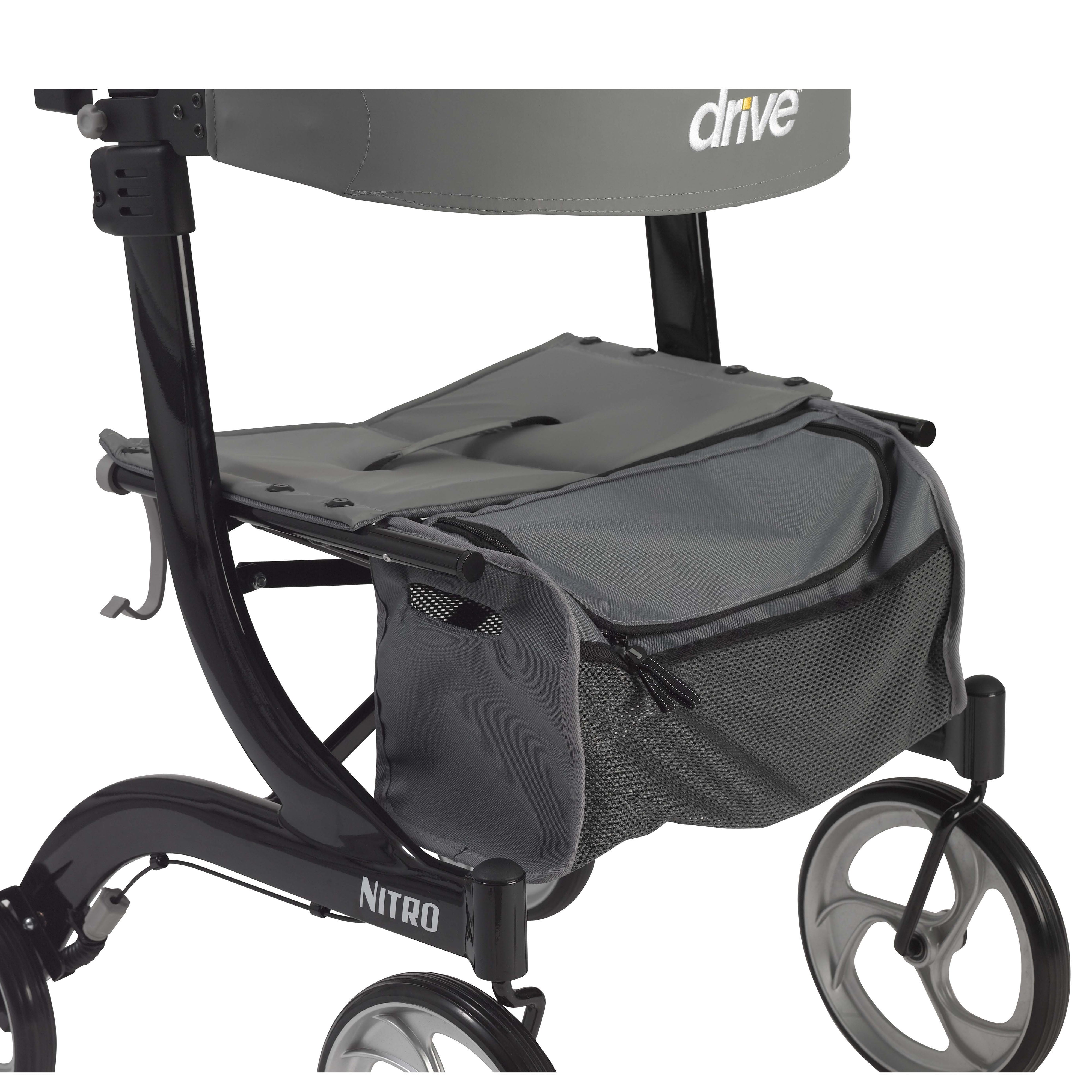 drive™ Nitro 4 Wheel Rollator, Black