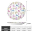 thumbnail image 2 of Daiia Easter Colorful Rabbit Printed Pattern Ceramic Plate Dinner Plates Bone China Decorative Plates with Display Stand Art Ceramic Ornaments for Wall Hanging Decoration-6in, 2 of 6