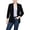 Black, variant on NY Collection Womens Petites Three Quarter Sleeve Office Wear One-Button Blazer