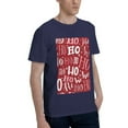 thumbnail image 2 of Bingfone Ho Pattern Funny Christmas Men'S Loose Fit Short-Sleeve Pocket T-Shirt, 2 of 7