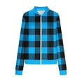 thumbnail image 5 of UQJfacai Bomber Jacket Women Waffle Plaid Zip Up Jackets Fall Winter Fashion Long Sleeve Coats Causal Outerwear with Pockets, 5 of 5