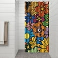 thumbnail image 3 of Wildflower and Tropical Floral Curtain – Watercolor Botanical Pattern for Summer-Style Bathroom Spaces, 3 of 5