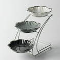 thumbnail image 3 of Premium Multi-Layer Ceramic Fruit Tray with Electroplated Silver & White Finish – 3-Tier Yuanbao Design for Versatile Use: Fruits, Candies, Nuts | Export-Quality, Elegant Home Decor & Party Serving, 3 of 6