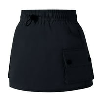 Huowey Girls Cargo Skirt High Waisted with Pocket Skirt Casual Cargo Short Skirts