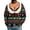 Black, variant on Ugly Christmas Sweatshirt 3D Printed Fake Deep V Cleavage Fair Isle Bra Funny Novelty Pullover Men Women Long Sleeve Crew Neck Holiday Party Gift Top L
