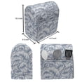 thumbnail image 5 of Waves Lounger Chair Bag, Japanese Ethnic Style Motifs Drawing Sea Storm Ocean Theme Marine Design, High Capacity Storage with Handle Container, Lounger Size, Blue Grey and White, by Ambesonne, 5 of 5