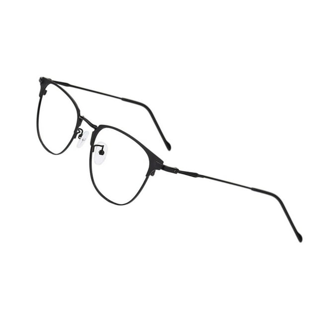 Blue Light Blocking Glasses Clear Lens Metal Frame glasses for men for Sleep Better Black