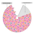 thumbnail image 4 of Kll 30" Christmas Tree Skirt Pink Donut Xmas Tree Skirts Mat For New Year Xmas Holiday Party Indoor Outdoor Home Decoration, 4 of 9