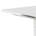 thumbnail image 4 of Benjara Extendable Dining Table with Metal Base, White and Silver, 4 of 5