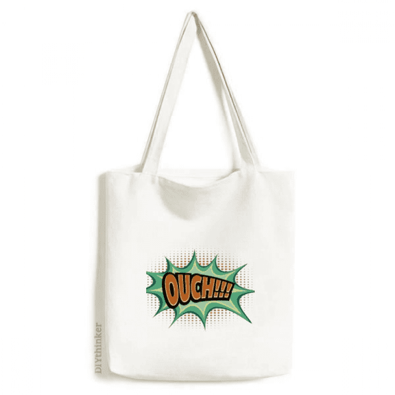 Boom Dialog Cartoon Tote Canvas Bag Shopping Satchel Casual Handbag