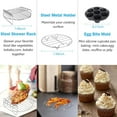 thumbnail image 3 of TEMOGU-8 Inch Air Fryer Accessories Set of 7 for 3.5Qt-5.8Qt Phillips Nuwave Gowise Gourmia Ninja Air Fryer, with Egg Bites Mold, Pizza Pan, Cake Barrel, Skewer Rack, Silicone Mat, Cookbook, 3 of 4