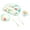 cyan, variant on A bamboo fiber children's tableware set baby divided plate cartoon five-piece set