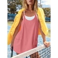 thumbnail image 4 of Vestido deportivo Nirovien para mujer de tenis con pantalones cortos de color rojo oscuro, 4 of 7