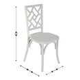 thumbnail image 5 of Merrick Lane Set of 2 Solid Wood Dining Chairs with Stackable Design, Ornate Seat Back Accenting, and Elegant Finish in White, 5 of 12