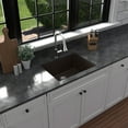 thumbnail image 4 of Karran QU-820 Undermount 24.38 in Single Bowl Quartz Kitchen Sink in Brown, 4 of 5