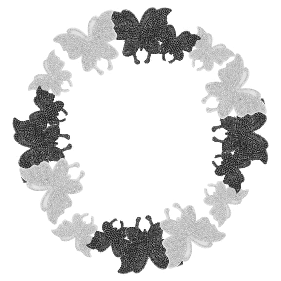 OUNONA 16Pcs Butterfly Car Stickers, White & Black Rhinestone Glitter Decals, Self-Adhesive for Bumper, Window, Laptop, Auto Decoration