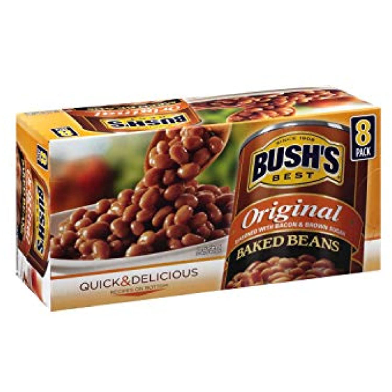 8 pk./16.5 oz pack of 2***NEW*** Bush's Original Baked Beans 