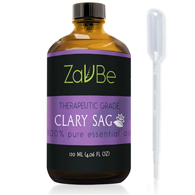 ZAVBE Clary Sage Essential Oil | 100% Pure, Undiluted, Natural, Therapeutic Grade 120 mL (4 oz)