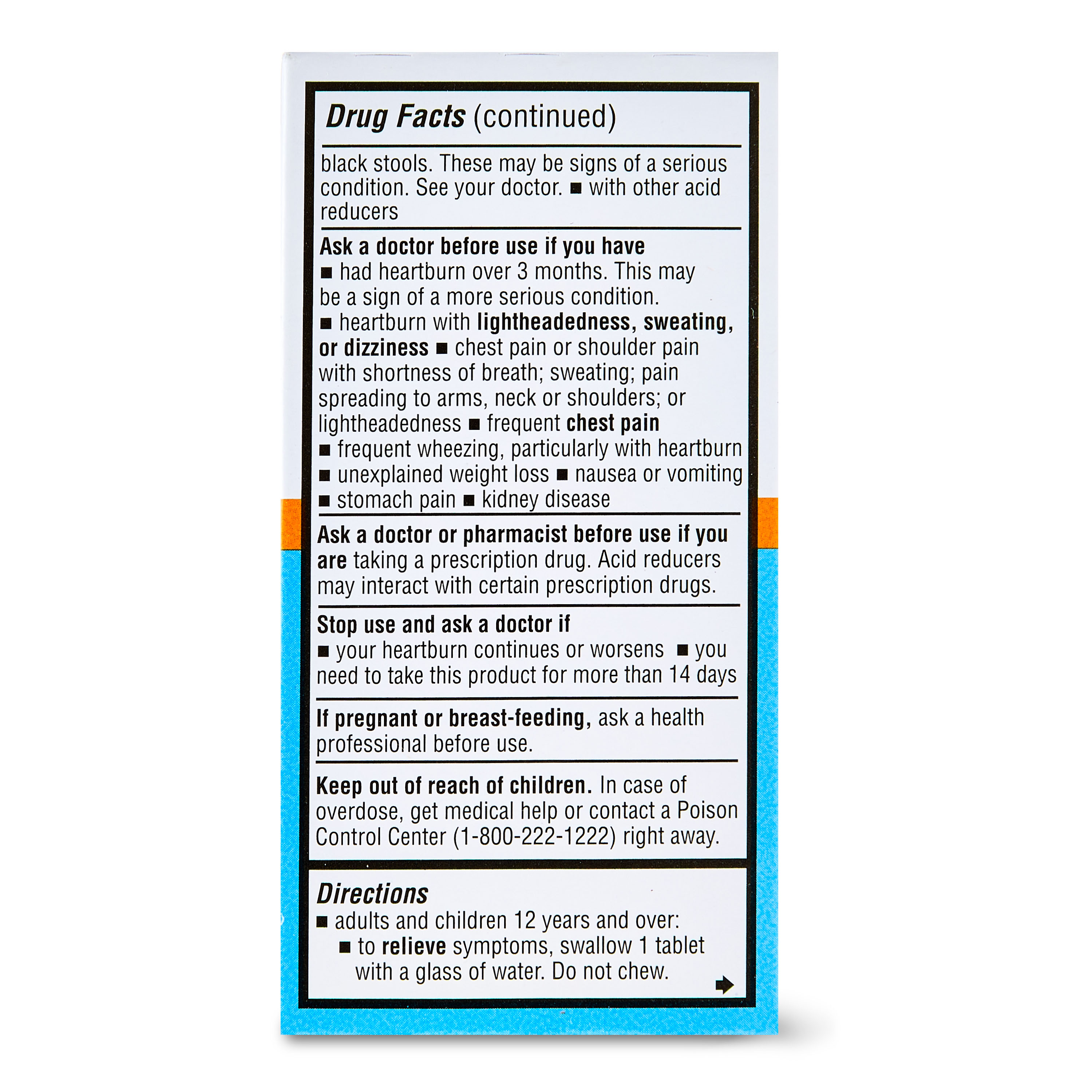 Equate Tabletas de Famotidina de Máxima Fuerza 20 mg, 200 Unidades, Comparar con el Ingrediente Activo de Pepcid® AC de Máxima Fuerza 3