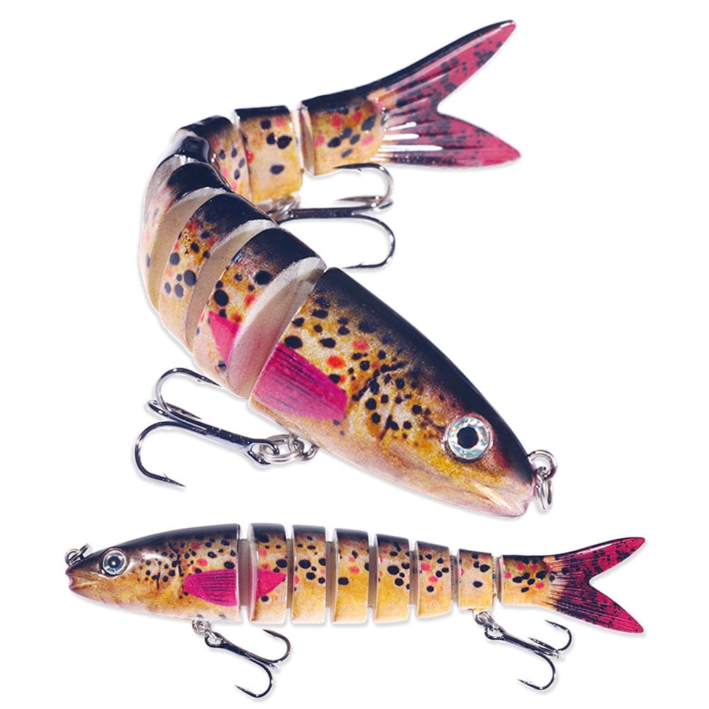 HENGJIA Fishing Lures 16PCS Multi Jointed Fish Fishing Kits Slow Sinking Lifelike Swimbait Freshwater and Saltwater for Trout Bass Lures