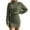 Green, variant on Fall Women's Pullover Sweater Dress Long Lantern Sleeve Turtle Neck Cute Ribbed Knit Bodycon Mini Short Dress Beige XXL