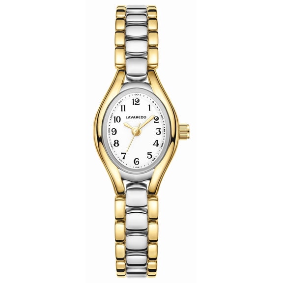 Watches for woman Elegant Oval Dual-Tone Ladies Quartz Watch with Arabic Numerals and Stainless Steel Strap Ladies Business Waterproof Watch