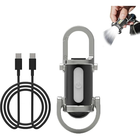 Vueeze Keyblazer, Key Blazer, 2026 New Portable Rechargeable Bright Keychain Flashlight Phone Charger, Flashlight with Power Bank for Camping 7 Lighting Modes, Waterproof