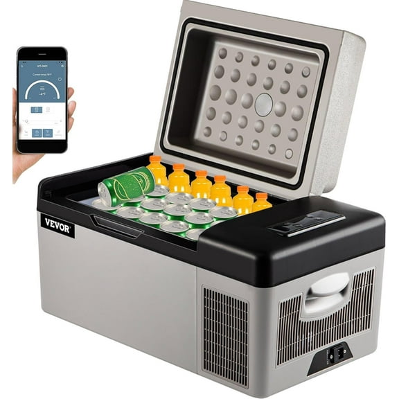 Portable Refrigerator 21 Quart, 12 Volt Refrigerator with App Control, Electric Compressor Cooler with 12/24v DC & 110-240v AC for Camping, Travel or Home Use