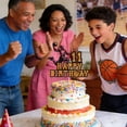 thumbnail image 4 of Fiesta de feliz cumpleaños T11 con temática de baloncesto Cake Topper, 4 of 8