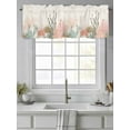 thumbnail image 3 of Curtain Valance for Windows,Summer Ocean Coral Pink Kitchen Valances Rod Pocket Short Curtains,Coastal Nautical Theme Window Treatment Panel for Bedroom Bathroom 60"x18", 3 of 7