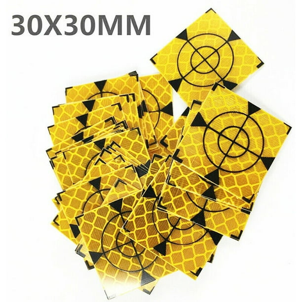 BAMILL 100pc 0/30/40/50/60mm total station reflector reflector yellow