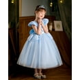 thumbnail image 4 of Princess Cinderella Dresses for Girls Costume Cosplay Party Dress with Luxury Accessories 9-10Years-150, 4 of 7