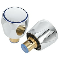 OUNONA 1 Set Bathtub Faucet Knobs Water Valve Knob Round Brass Silver