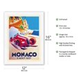 thumbnail image 2 of 1937 Monaco Grand Prix - Vintage Car Racing Poster by Géo Ham (Georges Hamel) - Japanese Unryu Rice Paper Art Print (Unframed) 12 x 16 in, 2 of 4